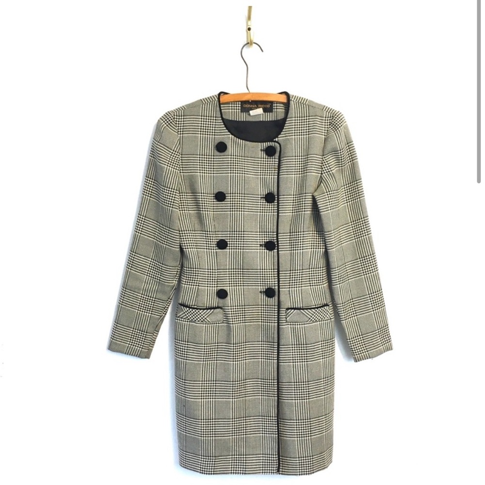 1980s Vintage Menswear Inspired Dress Suit Dress